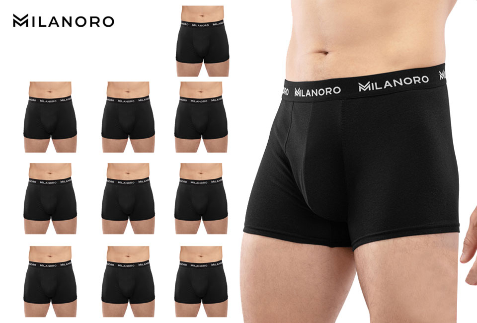 Set aus 10 stilvollen Boxershorts aus Baumwolle