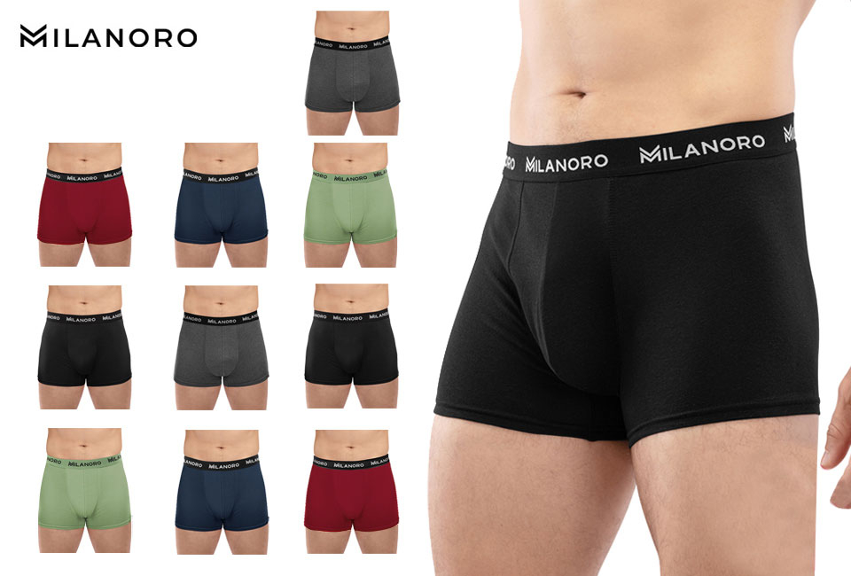 Set aus 10 stilvollen Boxershorts aus Baumwolle