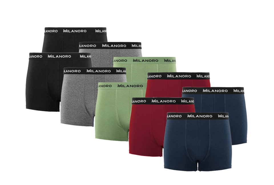 Set aus 10 stilvollen Boxershorts aus Baumwolle