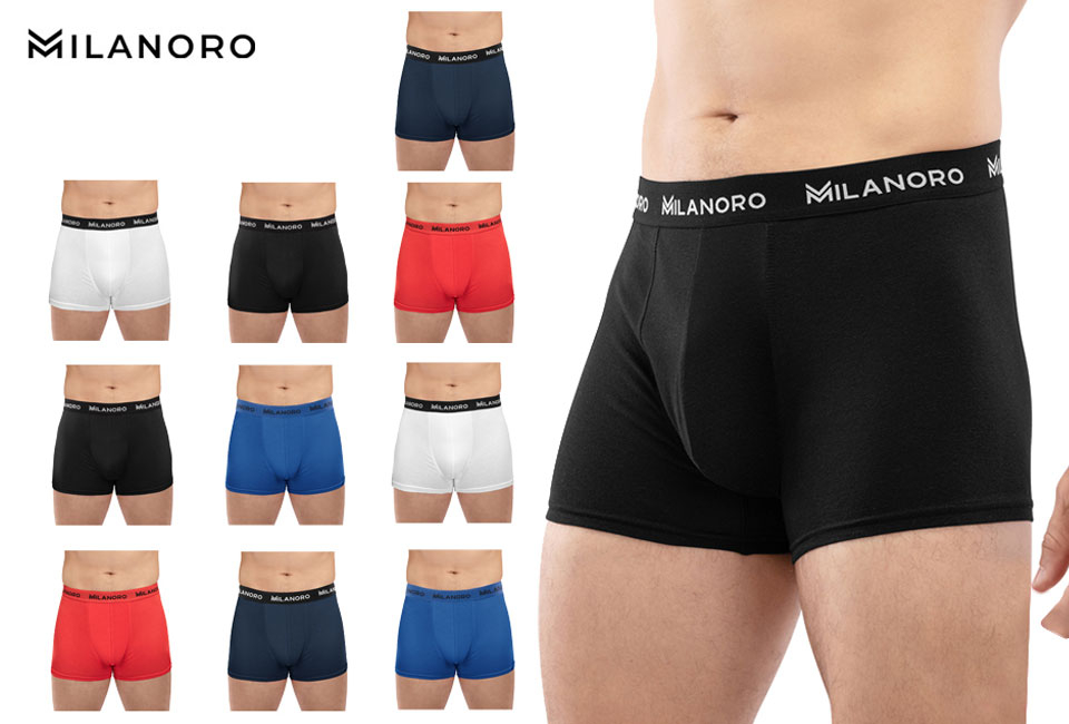 Set aus 10 stilvollen Boxershorts aus Baumwolle