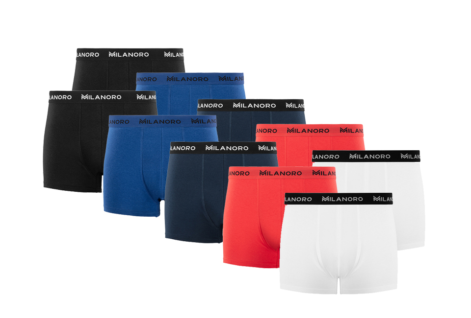 Set aus 10 stilvollen Boxershorts aus Baumwolle