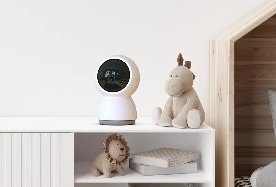Cam&eacute;ra de s&eacute;curit&eacute; int&eacute;rieure intelligente avec vision nocturne
