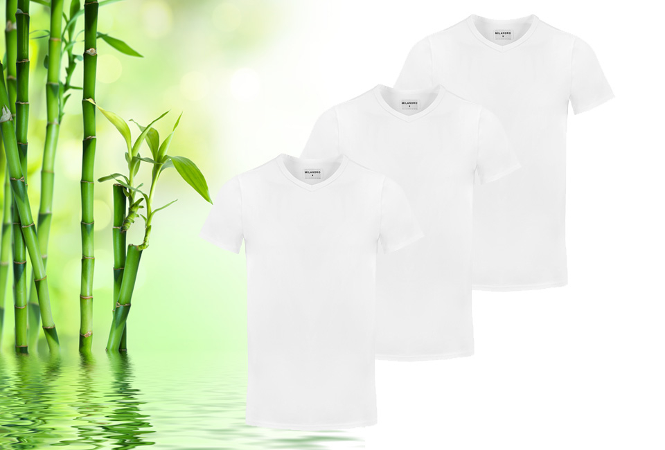3 delikatne bambusowe T-shirty