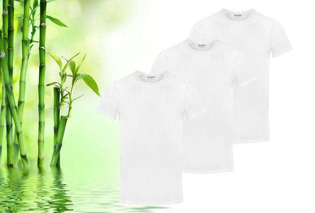 3 delikatne bambusowe T-shirty