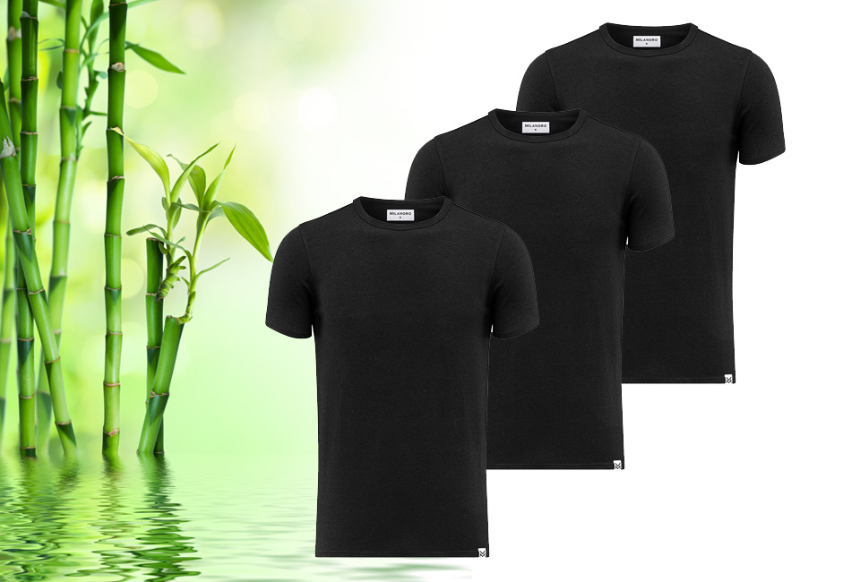 3 delikatne bambusowe T-shirty