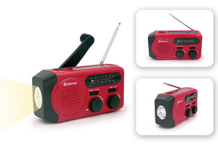 Radio d'urgence avec lampe et batterie externe