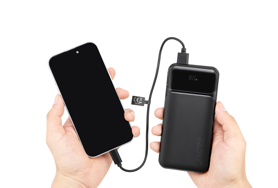 Leistungsstarke 10.000 mAh Powerbank mit Display