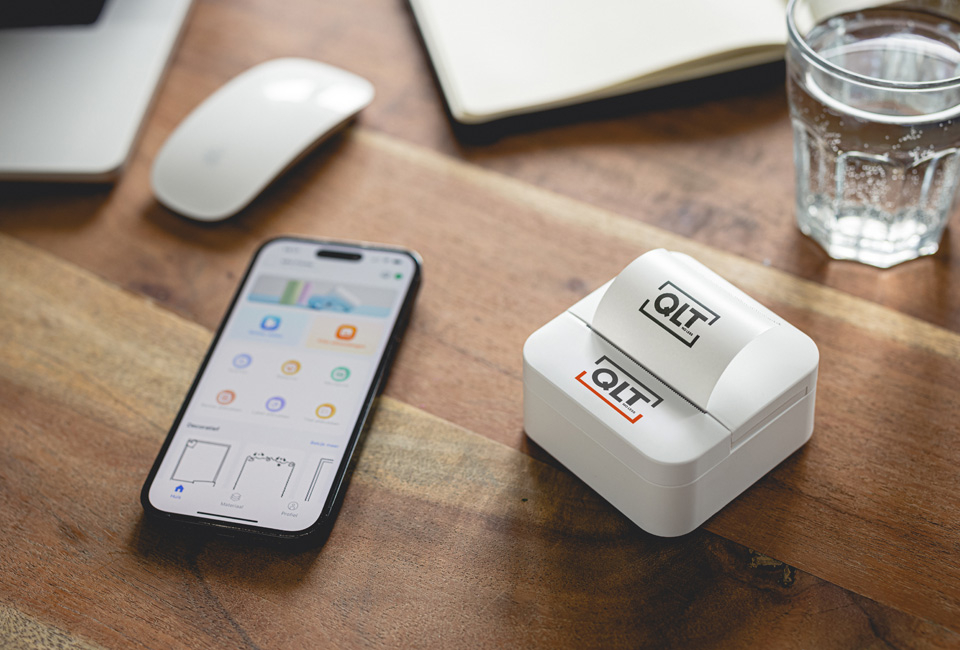 Mini bluetooth-printer inklusiv 3 printerruller