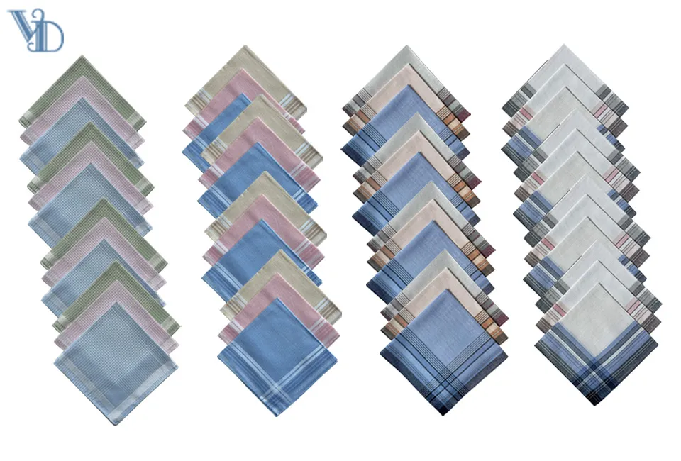 12 cotton handkerchiefs