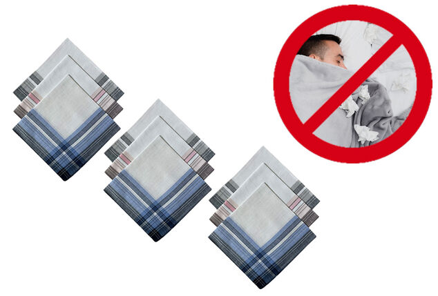 Zachte katoenen zakdoeken in handige set van 12 stuks