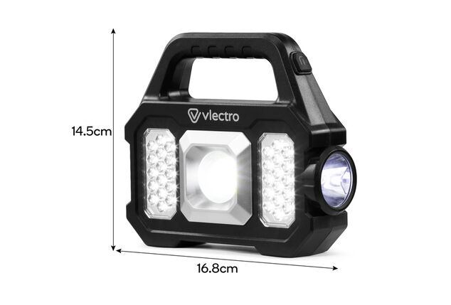 Lampe de poche solaire rechargeable : 1+1 gratuit