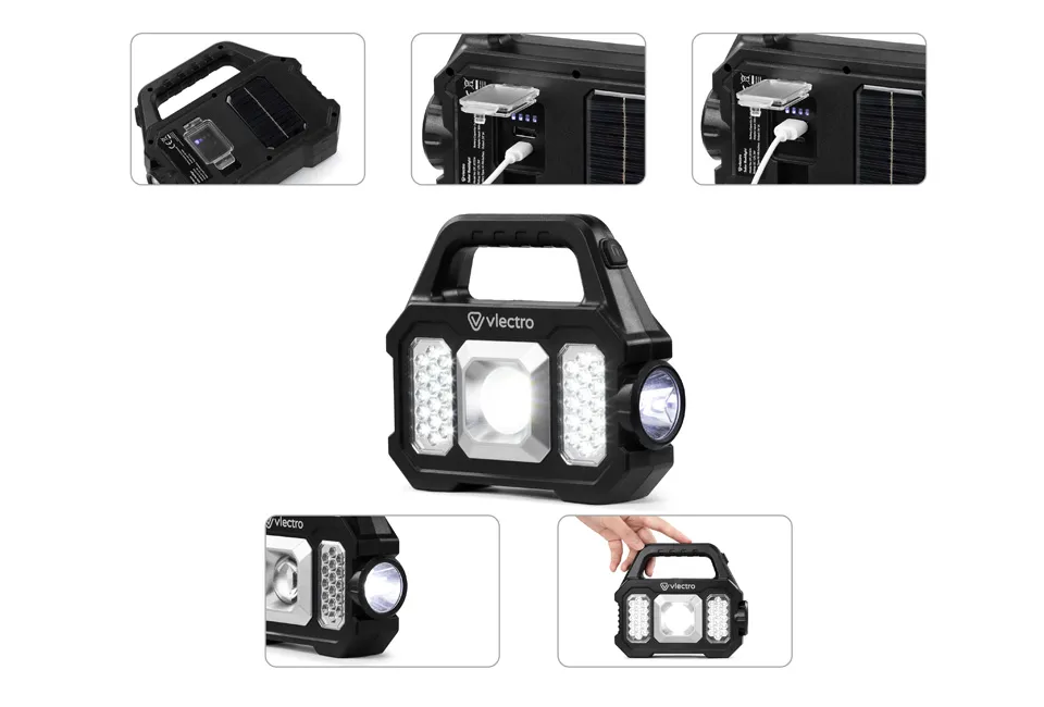 Solar-powered rechargeable torch: bogof