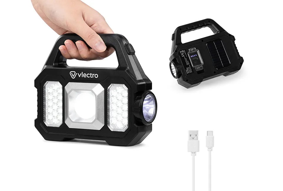 Solar-powered rechargeable torch: bogof