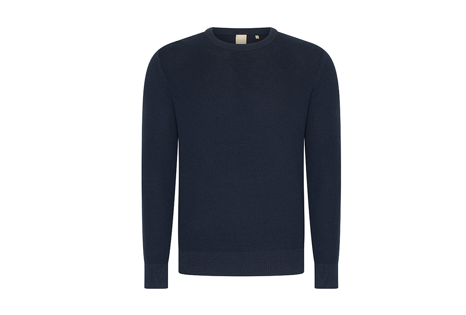 Stylischer Herrenpullover aus Baumwolle mit Waffelmuster