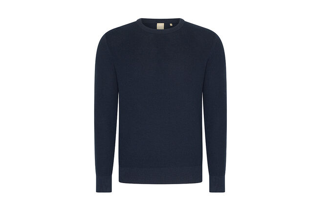 Stylischer Herrenpullover aus Baumwolle mit Waffelmuster