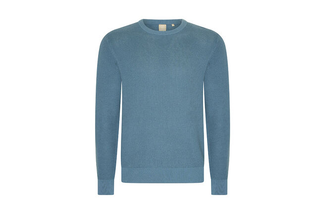 Stylischer Herrenpullover aus Baumwolle mit Waffelmuster