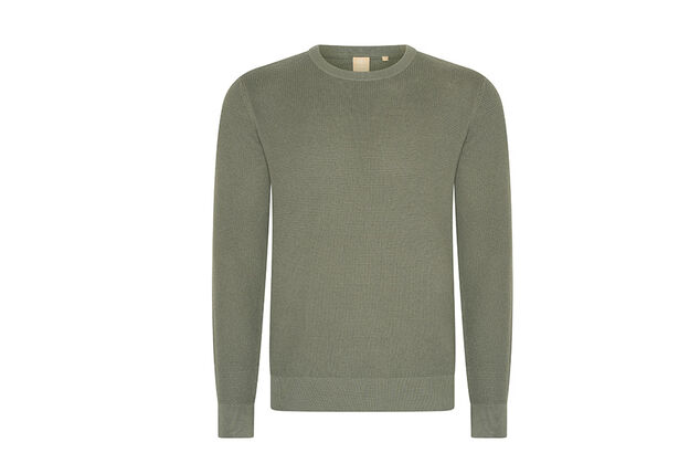 Stylischer Herrenpullover aus Baumwolle mit Waffelmuster