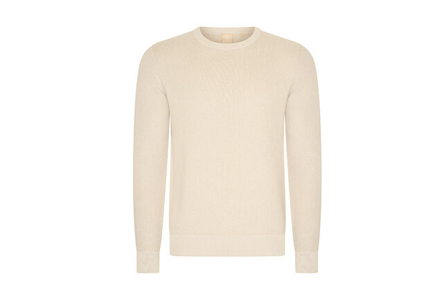 Stylischer Herrenpullover aus Baumwolle mit Waffelmuster