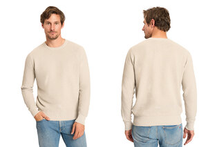 Stylischer Herrenpullover aus Baumwolle mit Waffelmuster — 12