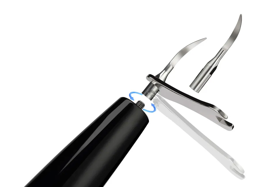 Ultrasonic tooth cleaner with 5 settings