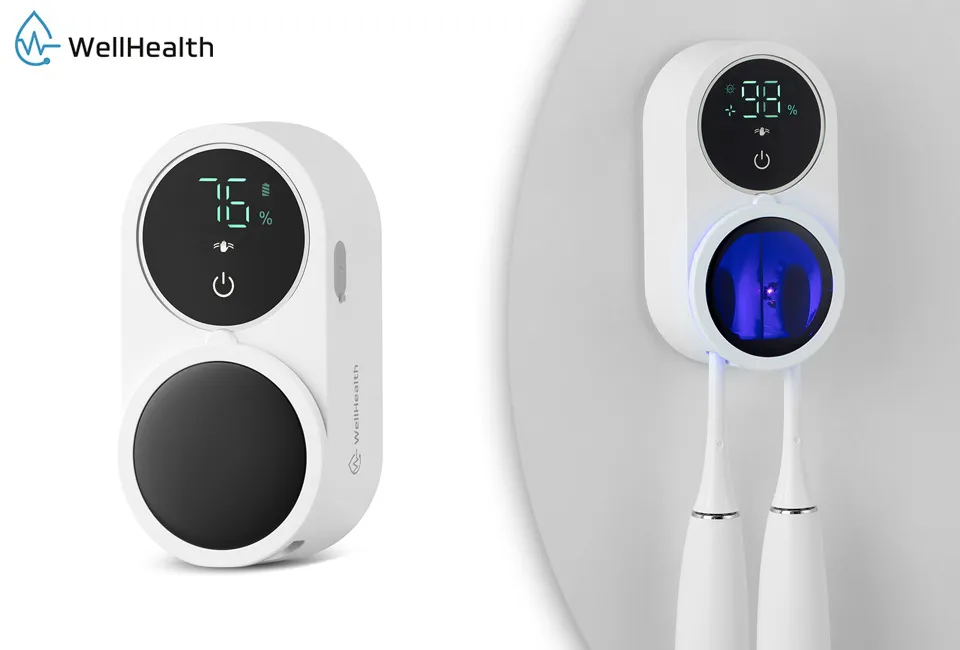 Esterilizador de cepillos de dientes compacto con limpieza UV autom&aacute;tica