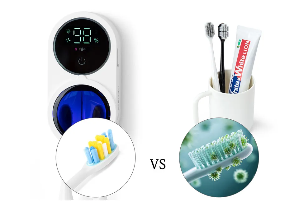 Esterilizador de cepillos de dientes para 2 cepillos