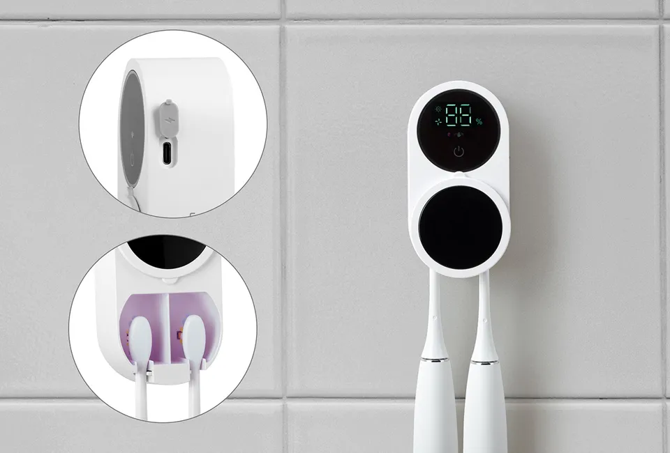 Esterilizador de cepillos de dientes para 2 cepillos