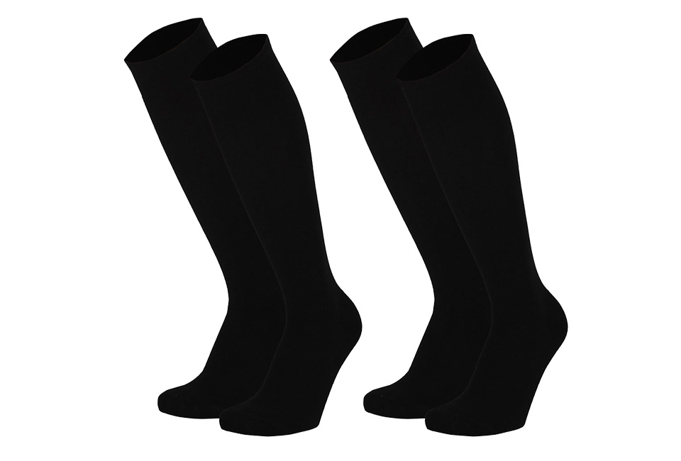 2 pares de meias de compressão de viagem e conforto para homem e mulher