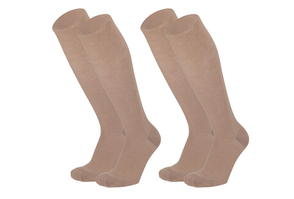 2 pares de meias de compressão de viagem e conforto para homem e mulher