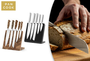Ensemble de 5 couteaux avec bloc de couteaux au design raffiné
