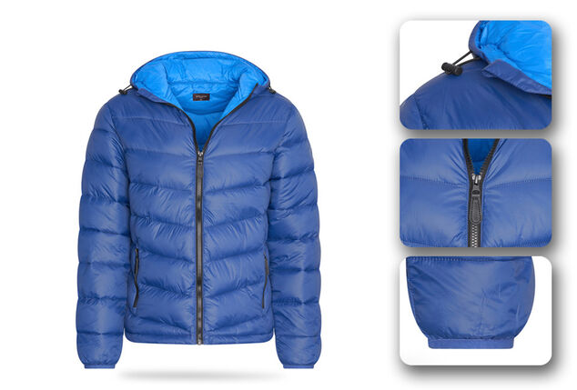 Cappuccino winterjas met capuchon voor heren