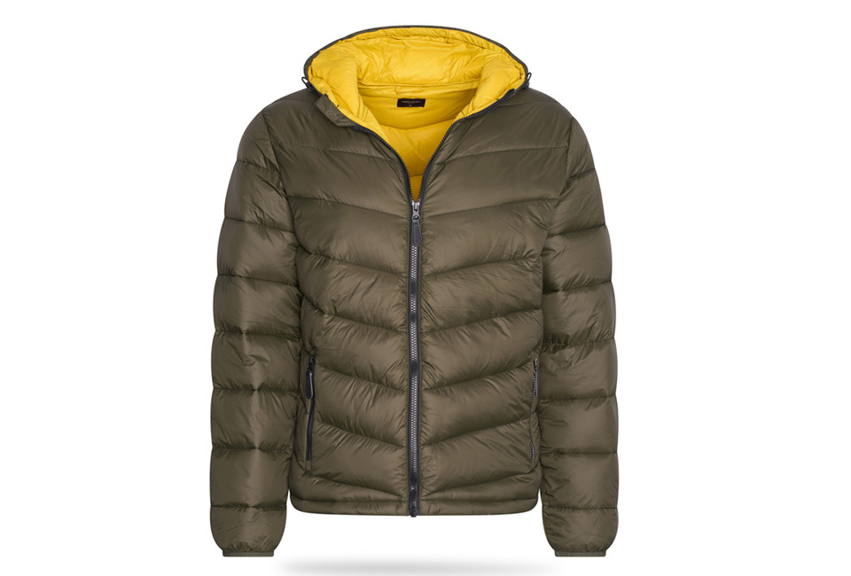 Cappuccino winterjas met capuchon voor heren