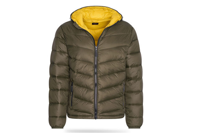 Cappuccino winterjas met capuchon voor heren
