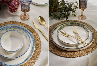 Service de 24 assiettes en porcelaine de haute qualité