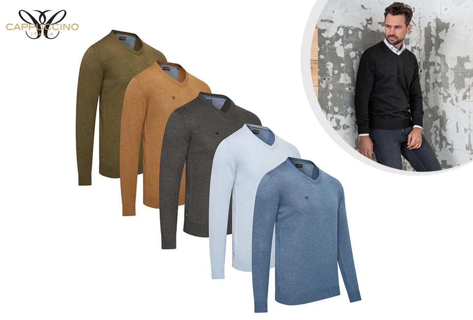 Tijdloze herentrui met elegante V-hals