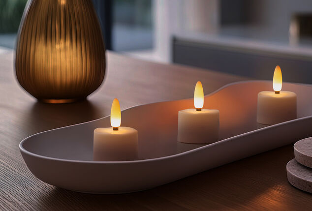 Velas LED recarregáveis com comando