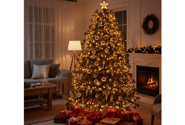 Guirlande de Noël lumineuse à piles avec changement de couleur et boîte de rangement incluse