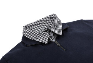 Men's pullover with shirt collar and half-zipper — 3