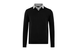 Men's pullover with shirt collar and half-zipper — 8