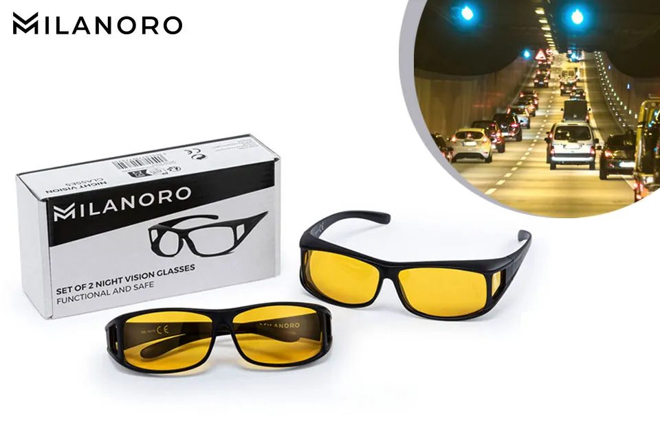 Beter zien in het donker met deze nachtbril: 1 + 1 gratis