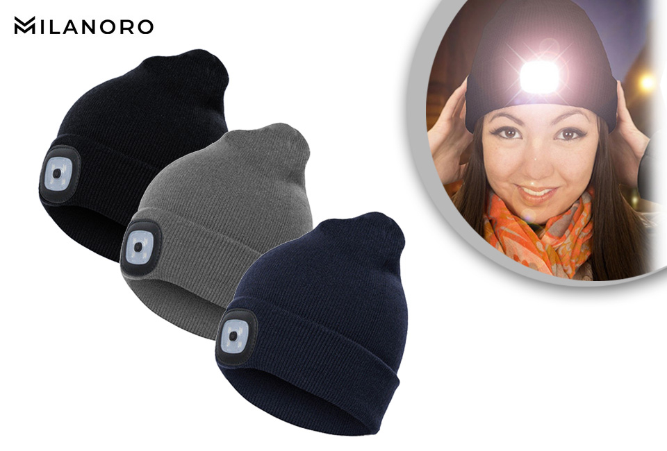 Warme muts met ledverlichting