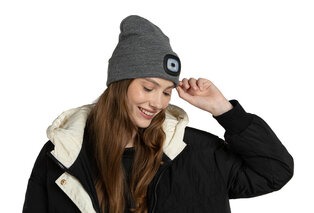 Safer and more visible with this beanie with built-in LED headlamp — 8
