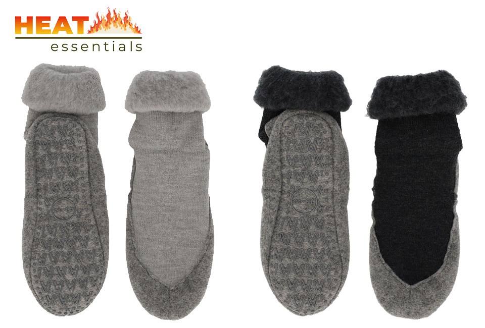 Chaussettes-pantoufles antidérapantes en laine