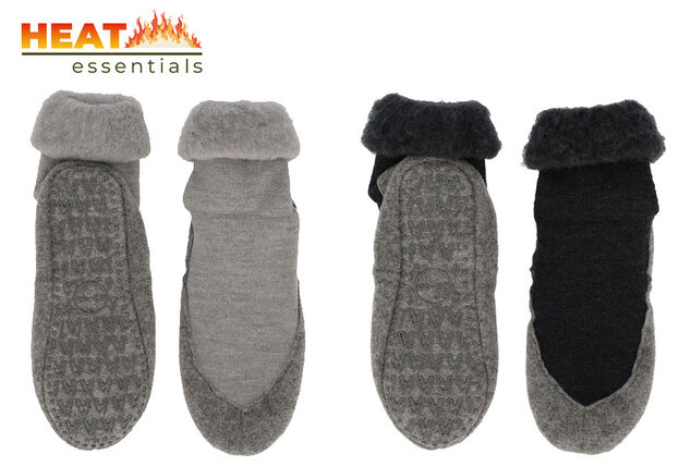 Chaussettes-pantoufles antidérapantes en laine