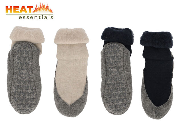 Chaussettes-pantoufles antidérapantes en laine