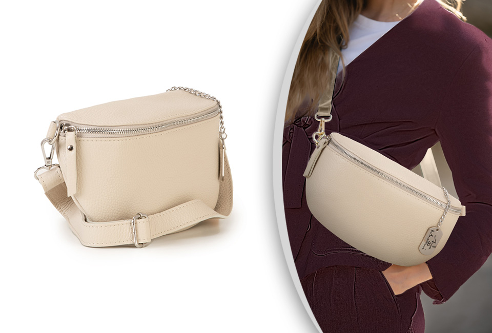 Élégant sac à main italien en cuir signé Anna Morellini