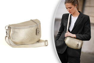 Élégant sac à main italien en cuir signé Anna Morellini — 14