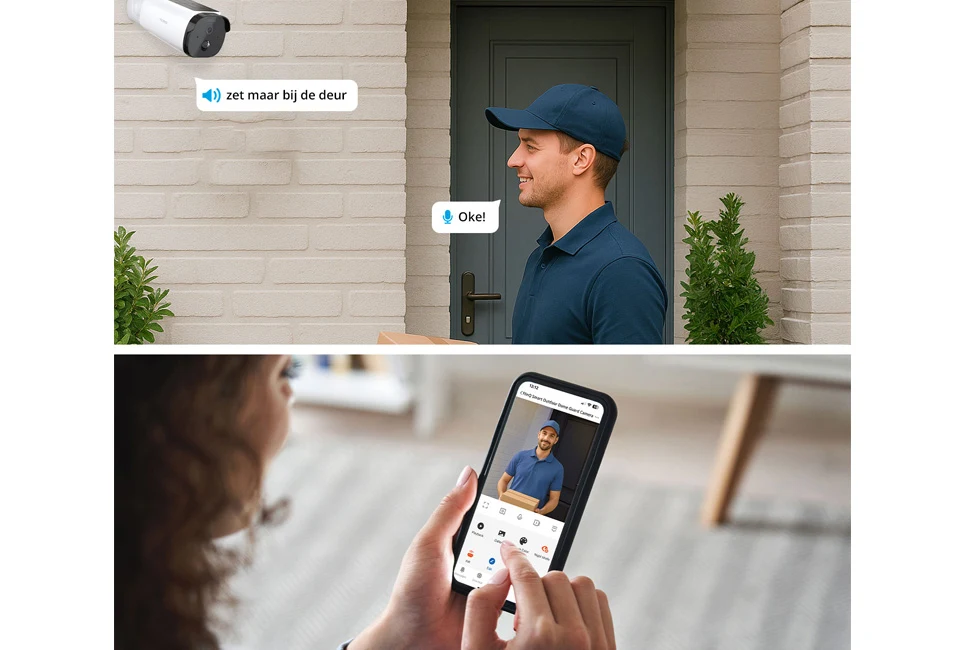 Bewakingscamera op zonne-energie