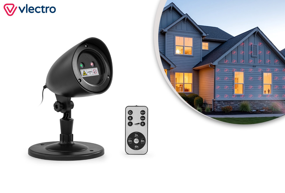 Projector met 12 kerstfiguren