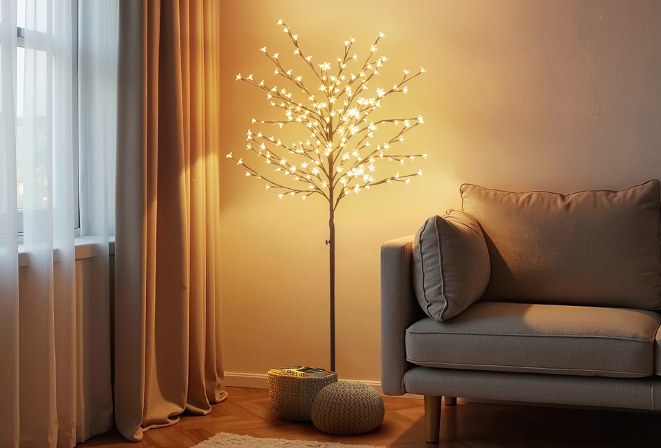 Stimmungsvoller 150cm LED-Kirschblütenbaum